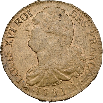 Constitution, 2 sols FRANÇOIS, An 3, 1791 Paris