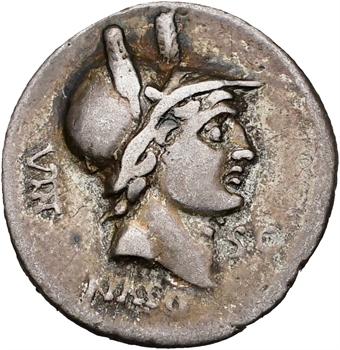 Axsius, denier , Rome, 71 av. J.-C.