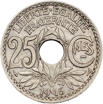 IIIe République, 25 centimes Lindauer, 1915 Paris