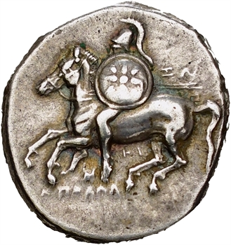 Calabre, Tarente, didrachme, Pyrrhus stratège, c.280-272 av. J.-C.