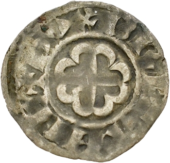 Bretagne (duché de), anonymes sous Constance, Arthur et Guy de Thouars, denier, s.d. Rennes