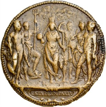Marie de Médicis, par Guillaume Dupré, s.d. (c.1625), fonte ancienne à la légende d&rsquo;avers rétrograde