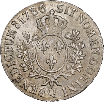 Louis XVI, écu aux branches d’olivier, 1786 Perpignan