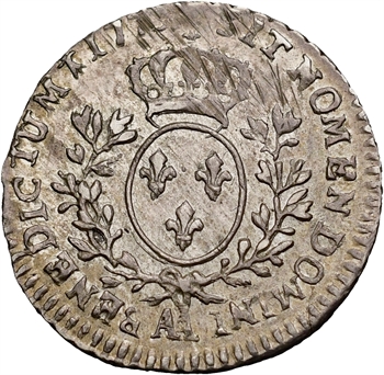 Louis XV, dixième d’écu à la vieille tête, 1773 Metz