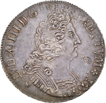 Louis XIV, écu aux huit L, 2e type, 1704 Dijon