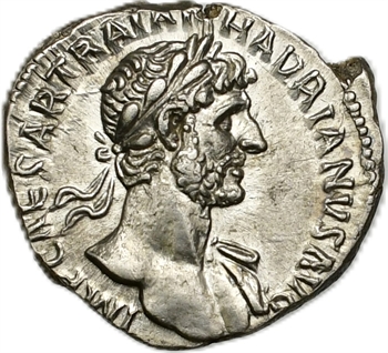 Hadrien, denier, Rome, 117
