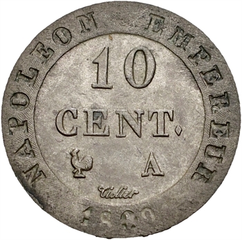 Premier Empire, 10 centimes à l’N couronnée, 1809 Paris