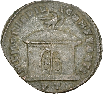 Divin Constance Chlore, follis, Ticinum, 307-308
