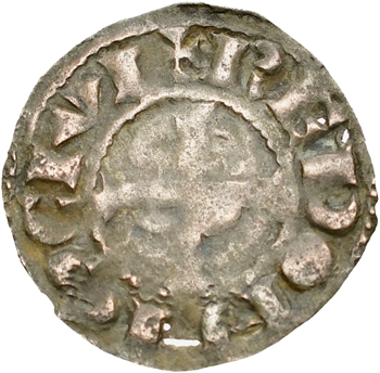 Bretagne (duché de), anonymes sous Constance, Arthur et Guy de Thouars, denier, s.d. Rennes