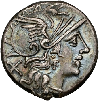 Pinarius Natta, denier, Rome, 149 av. J.-C.