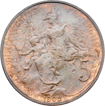 IIIe République, 5 centimes Daniel-Dupuis, 1902 Paris