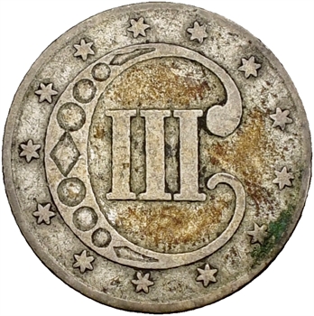 États-Unis, 3 cents, 1851 Philadelphie