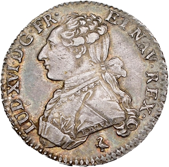 Louis XVI, cinquième d&rsquo;écu aux branches d&rsquo;olivier, 2d semestre, 1789 Paris