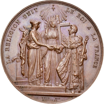 Charles X, sacre à Reims le 29 mai 1825, par Brun, bronze, 1825 Paris