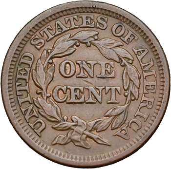 États-Unis, one cent (Braided head cent), 1848 Philadelphie