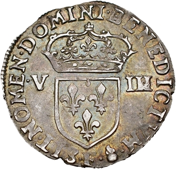 Louis XIV, huitième d’écu, croix de face, 1643 Angers