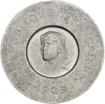IIIe République, essai de 10 centimes par Rude, petit module, 1909 Paris