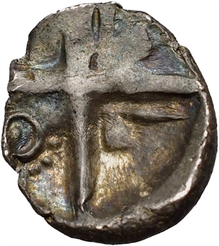 Sotiates ou Pétrocores, drachme au type de Belvès, Ier siècle av. J.-C