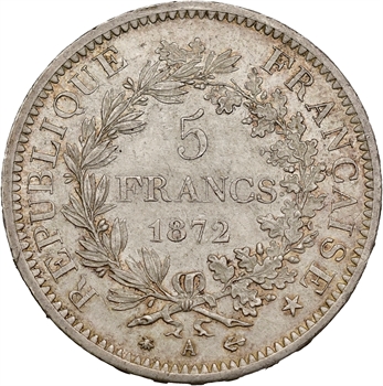 IIIe République, 5 francs Hercule, 1872 Paris