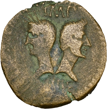 Nîmes, Auguste et Agrippa, as, Nîmes, c.9-3 av. J.-C.
