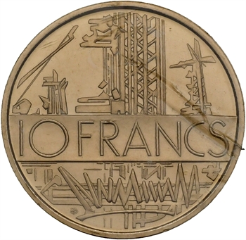 Ve République, piéfort de 10 francs Mathieu, 1974 Pessac