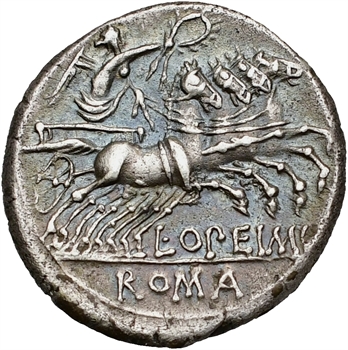 Opimia, denier, Rome, 131 av. J.-C.
