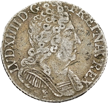 Louis XIV, dixième d’écu aux trois couronnes, 1711 Lyon