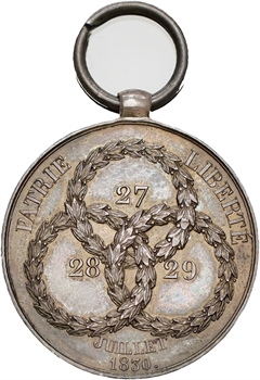 Louis-Philippe Ier, Médaille de Juillet, DONNÉ PAR LE ROI DES FRANÇAIS, 1830