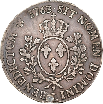 Louis XV, écu au bandeau, 1763 Bayonne