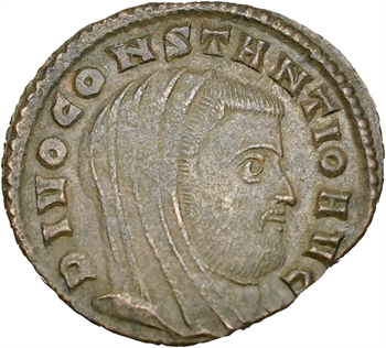 Divin Constance Chlore, follis, Ticinum, 307-308