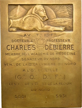 Declerck (M.) : le Très Illustre Frère Charles Debierre, Orient de Lille (franc maçonnerie), 1931