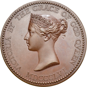 Royaume-Uni, Victoria, prix du Département des Sciences et Arts, par Wyon, à Alphonse Kahenn, 1856 Londres