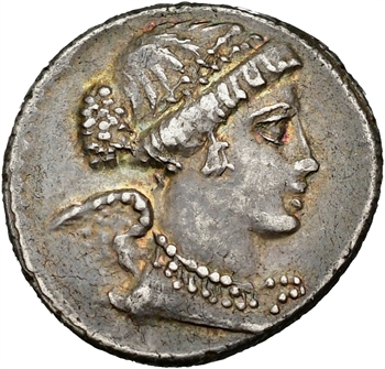 Carisia, denier, Rome, 46 av. J.-C.