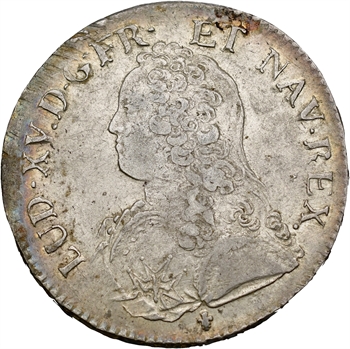 Louis XV, écu aux branches d&rsquo;olivier, 1730 Rennes
