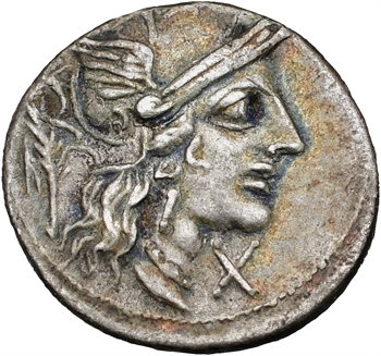 Papiria, denier, Rome, 122 av. J.-C.
