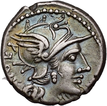 Curiatia, denier, Rome, 135 av. J.-C.