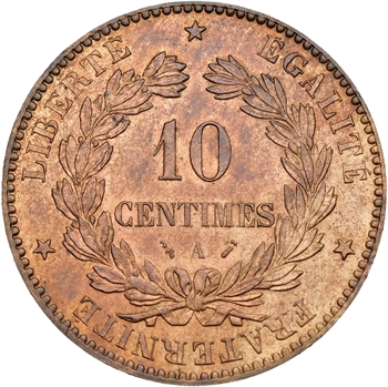 IIIe République, 10 centimes Cérès, 1883 Paris