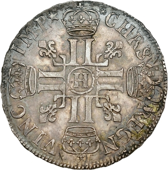 Louis XIV, écu aux huit L, 1er type, 1691 La Rochelle