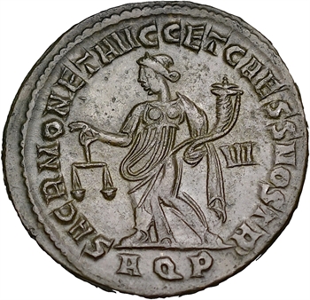 Dioclétien, follis, Aquilée, 301