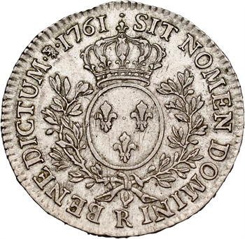 Louis XV, demi-écu au bandeau, 1761 Orléans