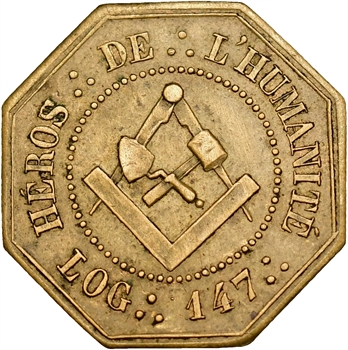 Orient de Paris, Le Héros de l&rsquo;Humanité, Loge 147 du Suprême Conseil, jeton de présence, s.d. Paris