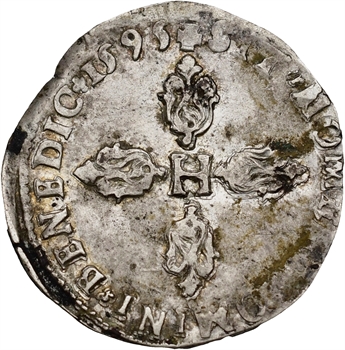 Henri IV, demi-franc, 2e type, 1595 Bordeaux