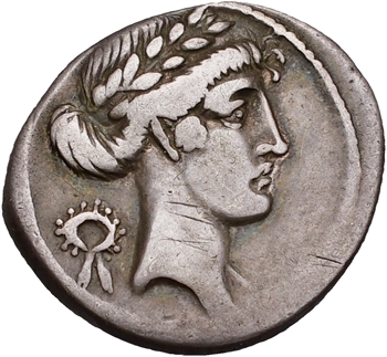 Pomponia, denier, Rome, 66 av. J.-C.
