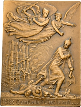 Ire Guerre mondiale : Compagnie de Sauveteurs de Reims (incendie de la cathédrale), par Chavalliaud, 1917 Paris