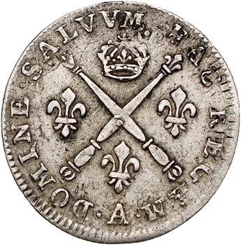 Louis XIV, cinq sols aux insignes, 1702 Paris