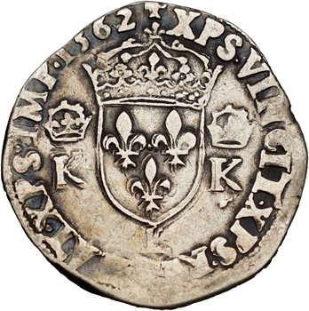 Charles IX, teston 4e type, 1562 Bayonne