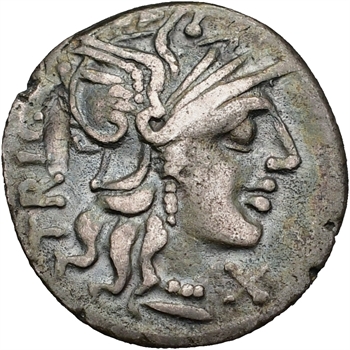 Curiatia, denier, Rome, 135 av. J.-C.