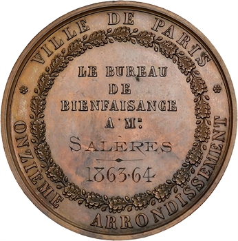 IIIe République, Antoine Montyon,  le bureau de bienfaisance à M.Salères, 1863-1864 Paris