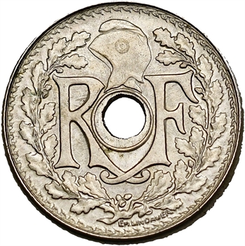 IIIe République, 10 centimes Lindauer mal percé, 1927 Paris