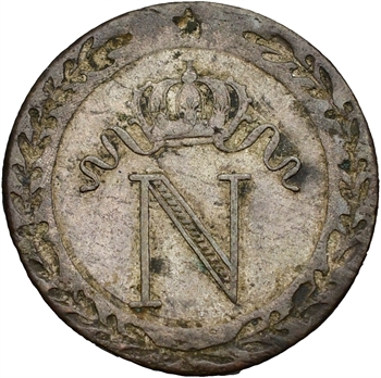 Premier Empire, 10 centimes à l’N couronnée, 1809 Nantes